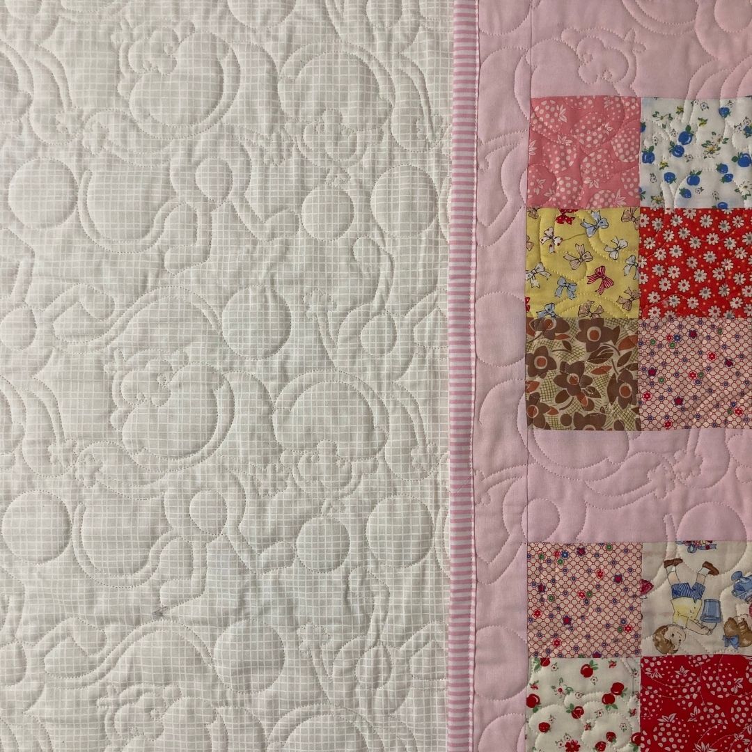 Monkeys e2e by Karen Farnsworth_of Wildflower Quilting_designed and quilted by Debbie Alford for Blankets of Love
